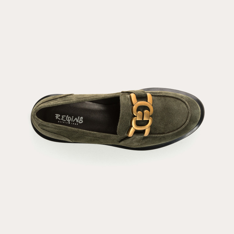 Mocassins Janet en cuir velours oilé camel | Chic & confort – Reqins