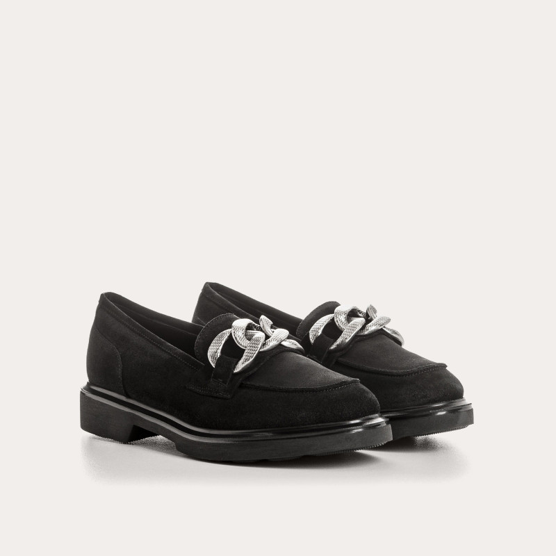 Mocassins Jaliana en cuir velours oil – Élégance & confort | Reqins