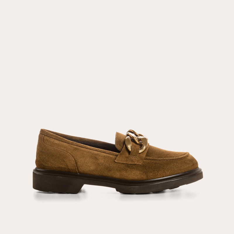 Jaliana leather moccasins Oil - Elegance & Comfort | Reqins