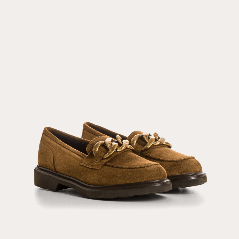 Jaliana leather moccasins Oil - Elegance & Comfort | Reqins