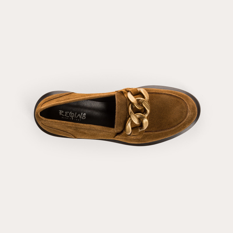 Jaliana leather moccasins Oil - Elegance & Comfort | Reqins