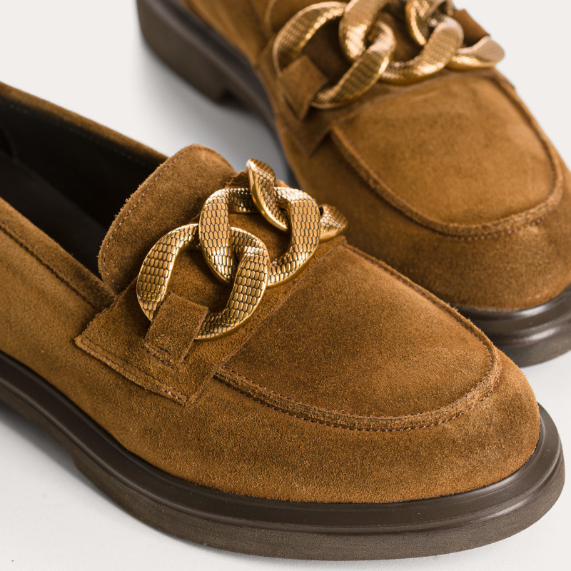 Mocassins Jaliana en cuir velours oil – Élégance & confort | Reqins