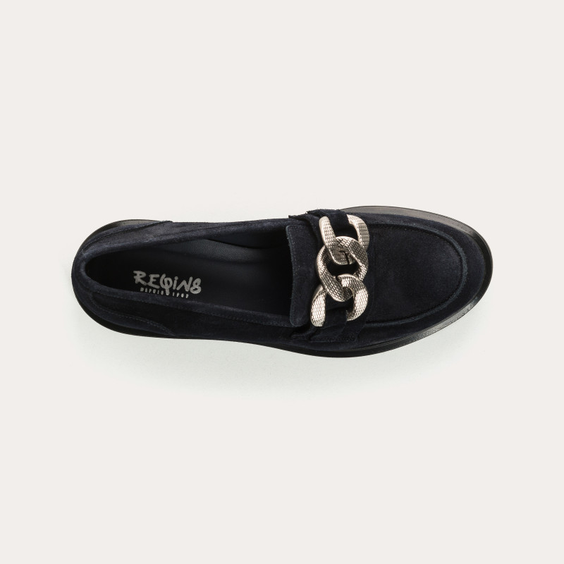 Mocassins Jaliana en cuir velours oil – Élégance & confort | Reqins