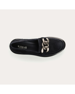 Jaliana leather moccasins Oil - Elegance & Comfort | Reqins