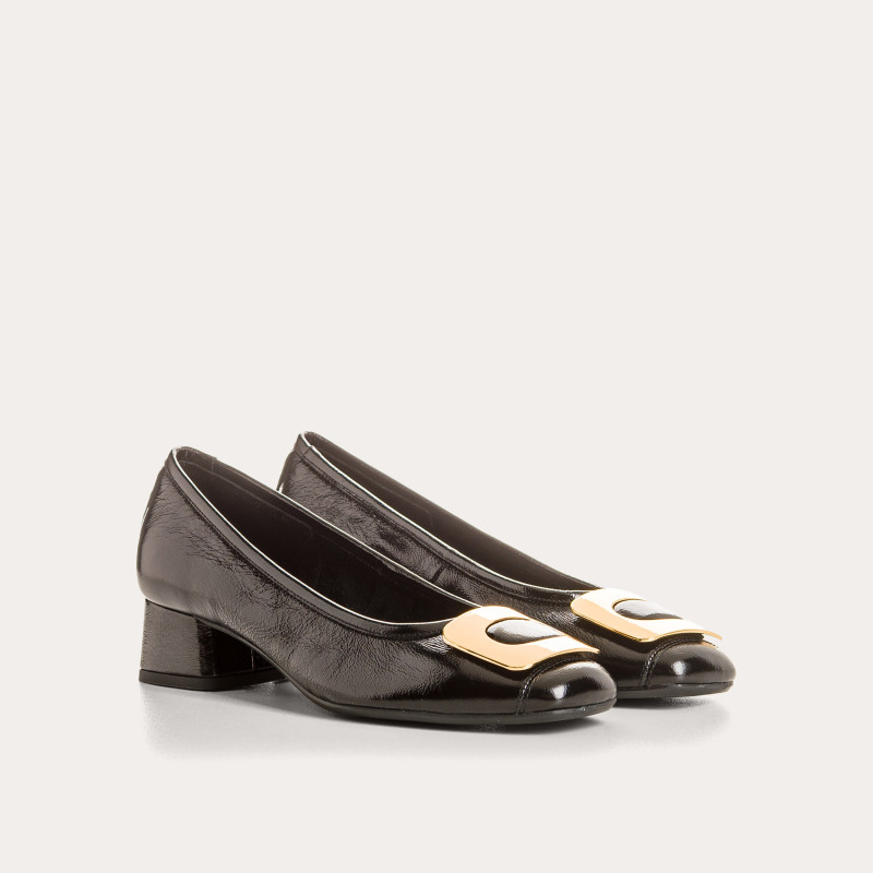 Ballerines à talons Kiona Naplak en cuir vernis | Reqins