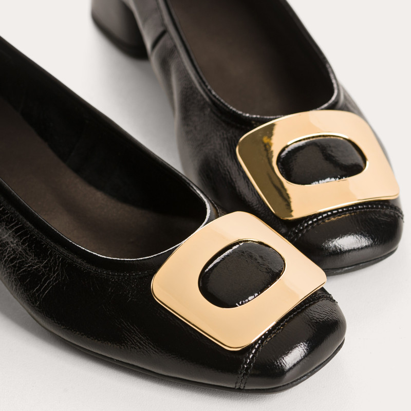 Ballerines à talons Kiona Naplak en cuir vernis | Reqins