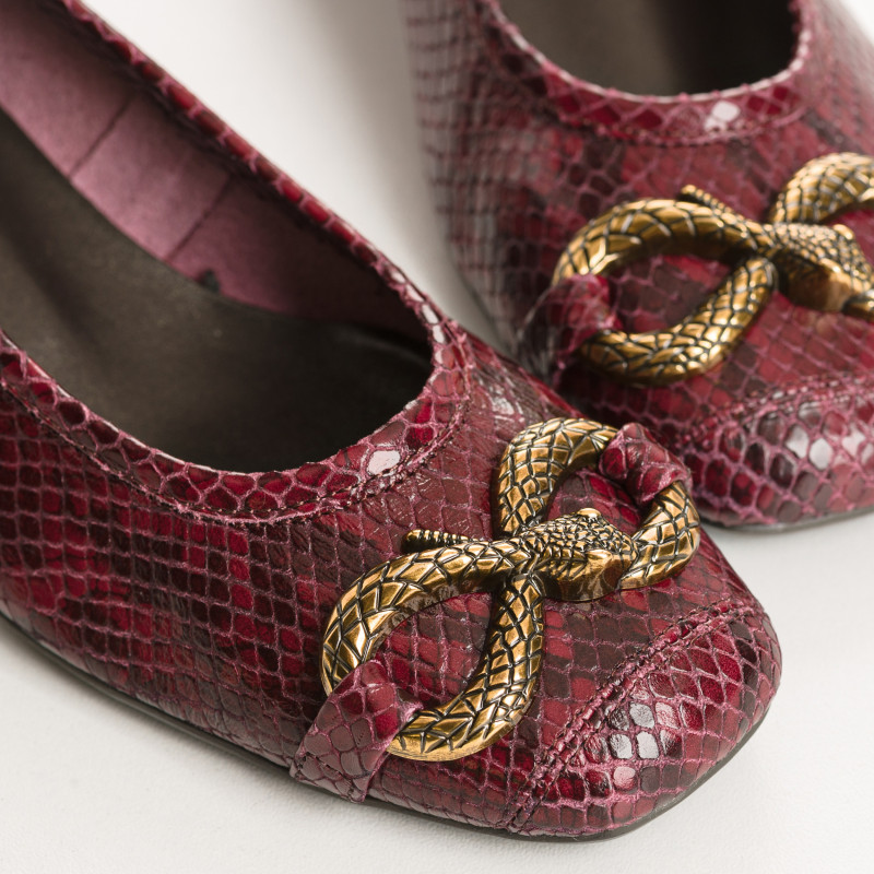 Ballerines à talons Koko python | Reqins