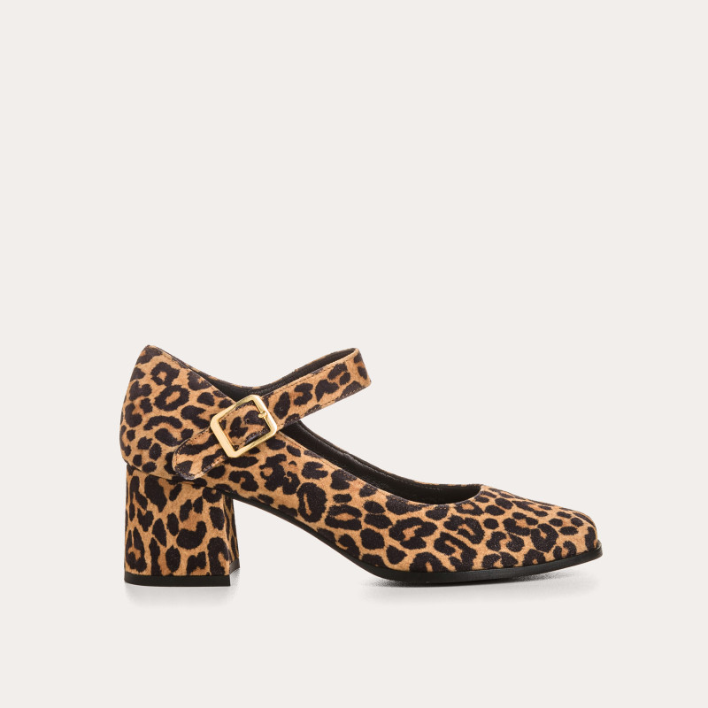 Escarpins femme en cuir velours imprimé – Modèle Ginger | Reqins