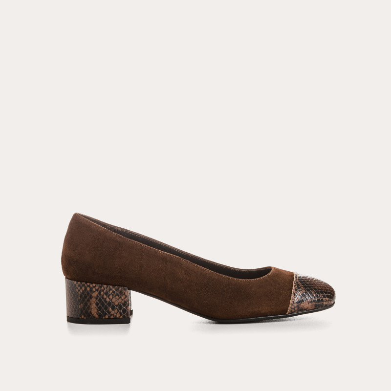 Ballerinas in Leather Riviera Velvet Python - Chic Elegance | Reqins