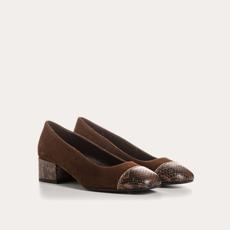 Ballerinas in Leather Riviera Velvet Python - Chic Elegance | Reqins