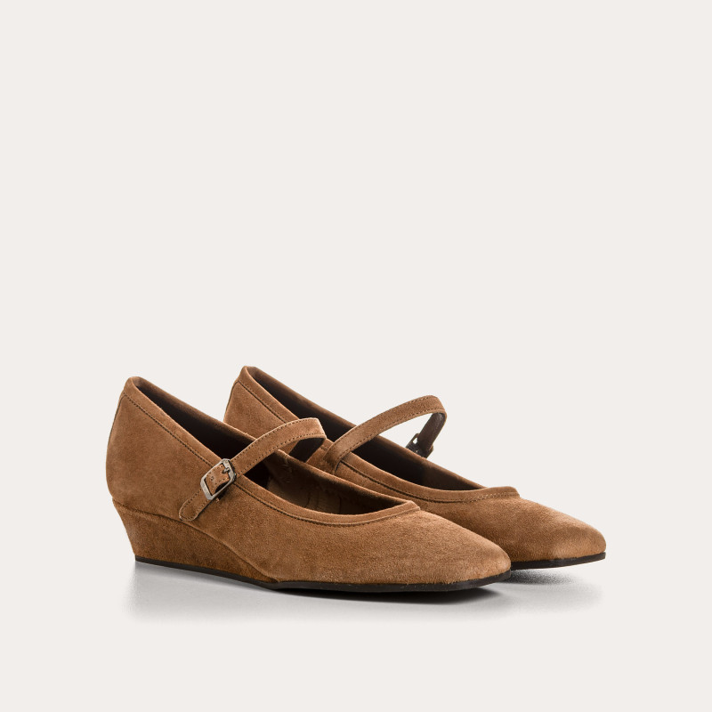 Compensated Ballerinas Octavies Velvet Leather - Elegance & Comfort | Reqins