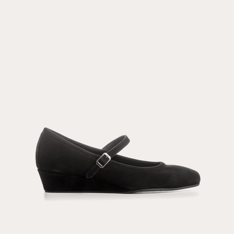 Compensated Ballerinas Octavies Velvet Leather - Elegance & Comfort | Reqins