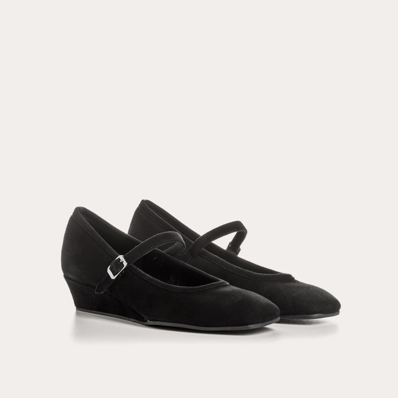 Compensated Ballerinas Octavies Velvet Leather - Elegance & Comfort | Reqins