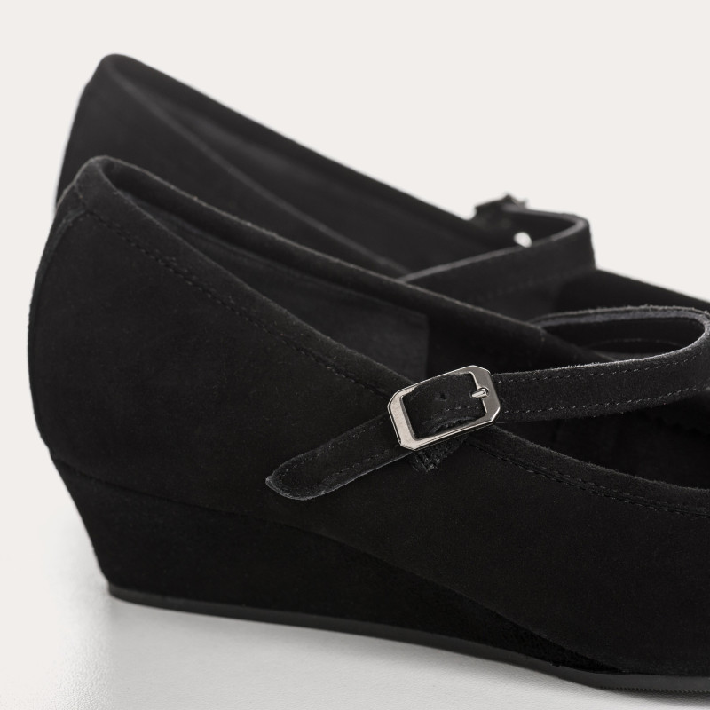 Compensated Ballerinas Octavies Velvet Leather - Elegance & Comfort | Reqins