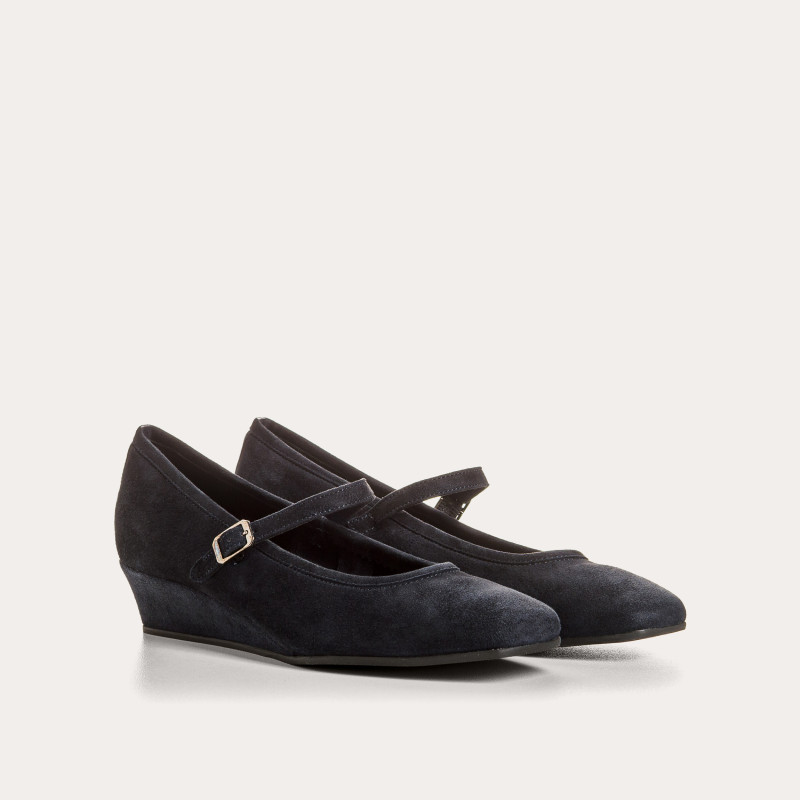 Compensated Ballerinas Octavies Velvet Leather - Elegance & Comfort | Reqins