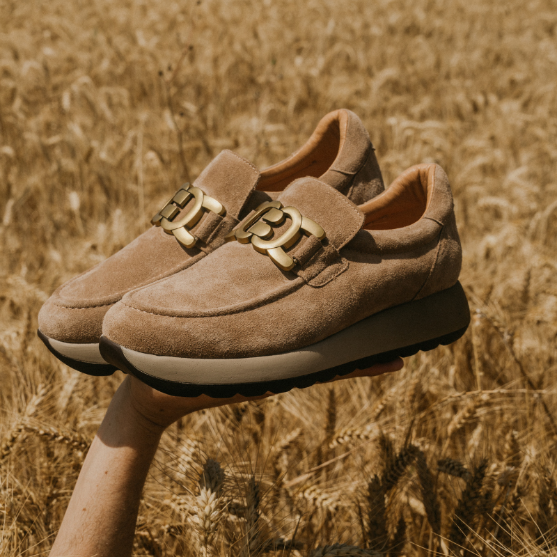 Baskets Cameo en cuir velours - Reqins