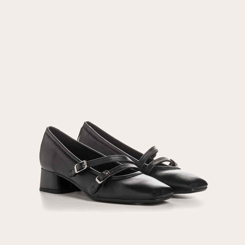 Ballerines Kalisha en cuir à talons - Reqins