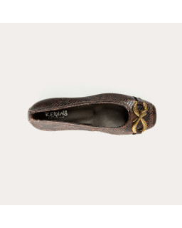 Koko Python Heel Ballerinas | Reqins