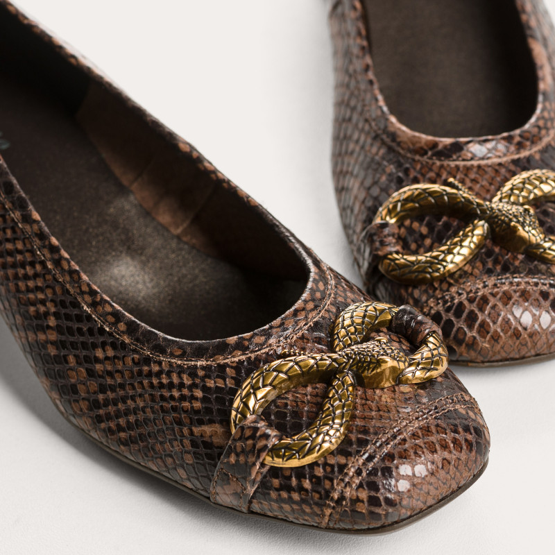 Ballerines à talons Koko python | Reqins