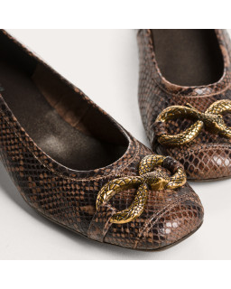 Ballerines à talons Koko python | Reqins