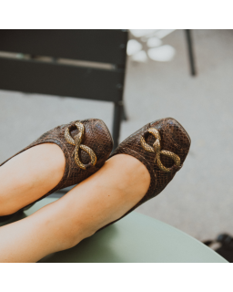 Ballerines à talons Koko python | Reqins