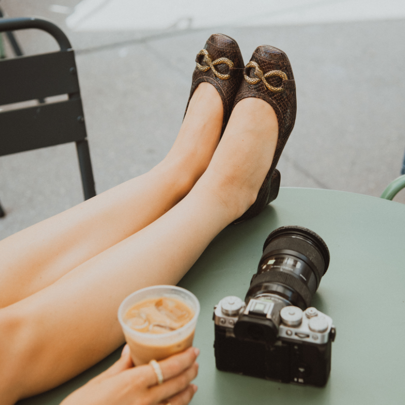 Koko Python Heel Ballerinas | Reqins