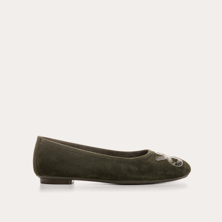 Ballerines Hopa en cuir velours python – Élégance & confort | Reqins