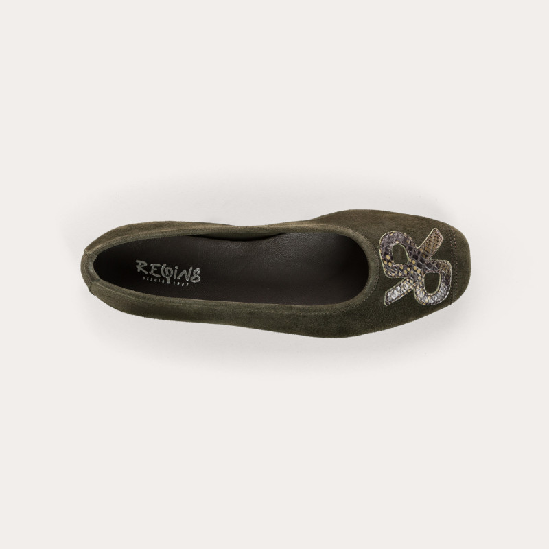 Ballerines Hopa en cuir velours python – Élégance & confort | Reqins