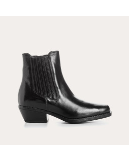 Boots brown style santiags leather with interior zip