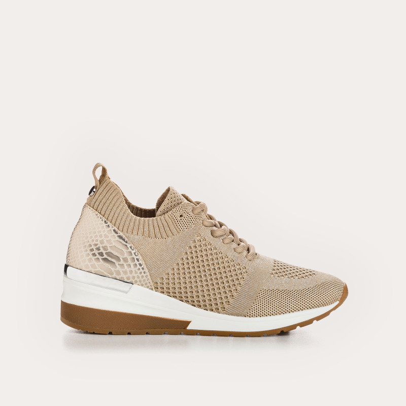 Women's crochet fabric lace top sneakers