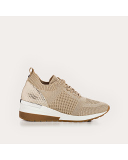 Baskets à lacets en tissu crochet pour femme