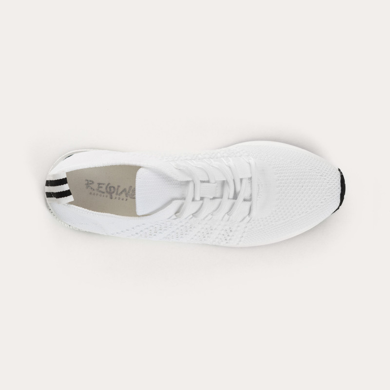 Baskets pour femme à lacets en lycra kaki