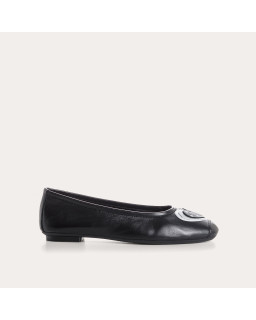 BALLERINES HOLOVE CUIR ET MOTIF POIS
