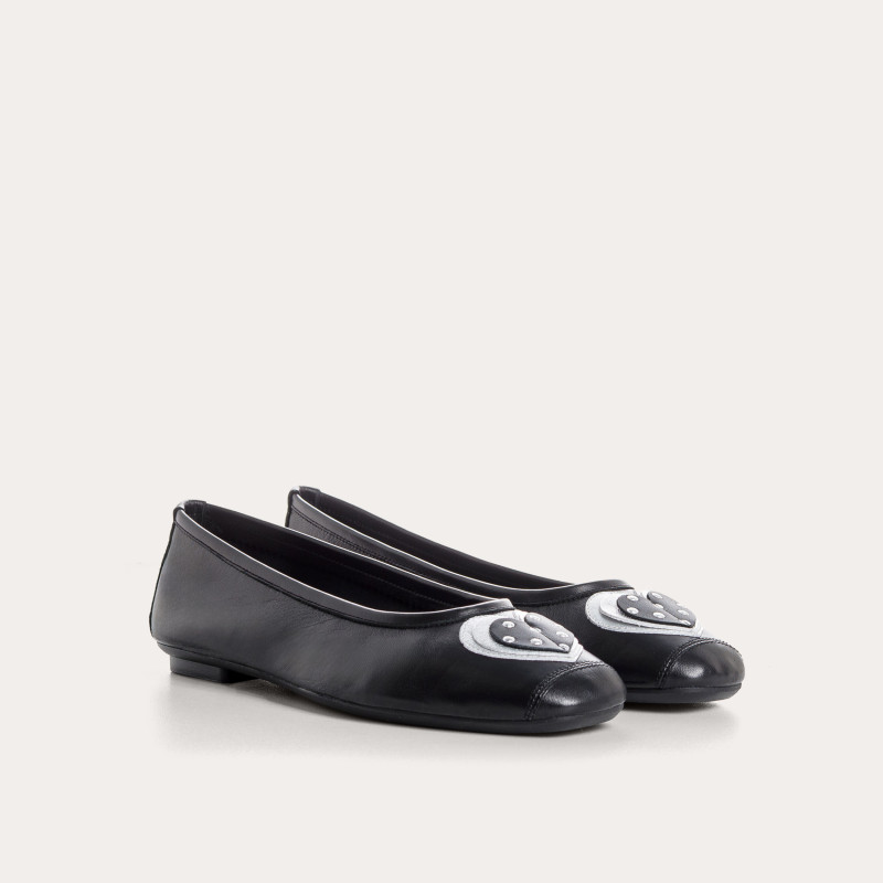 Ballerinas Holove leather and pea pattern