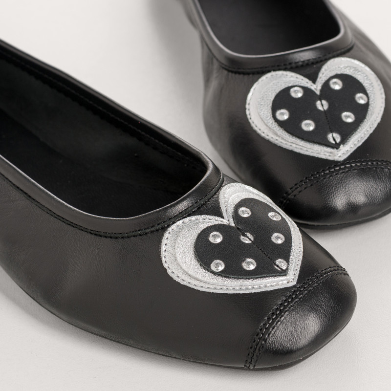 Ballerinas Holove leather and pea pattern
