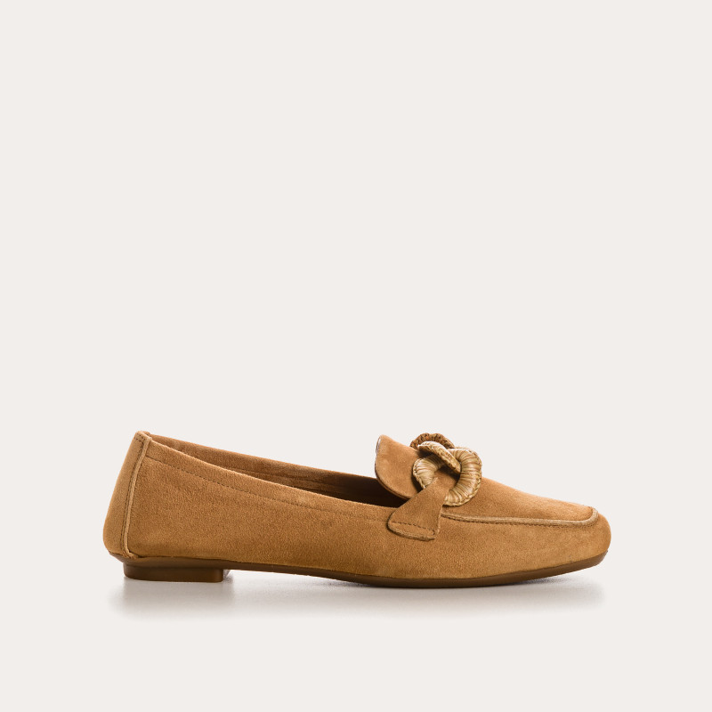 Mocassins HAMAYA - chaussures cuir velours femme | REQINS