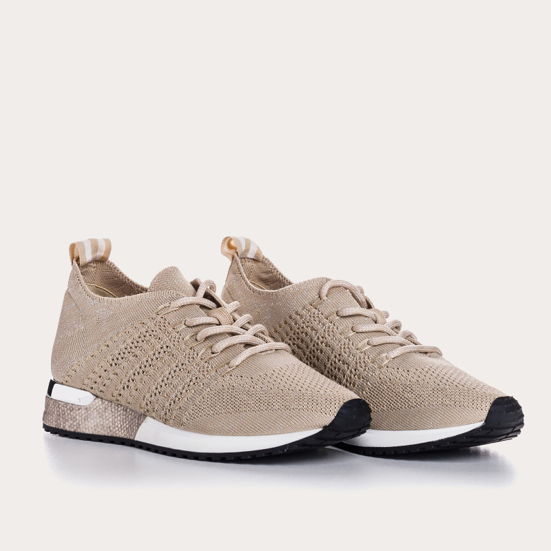 Baskets à lacets en lycra irisé pour femme