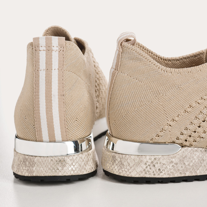 Lace-up sneakers in Iridescent Lycra for Women