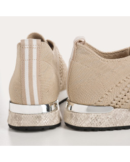 Baskets à lacets en lycra irisé pour femme