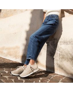 Lace-up sneakers in Iridescent Lycra for Women