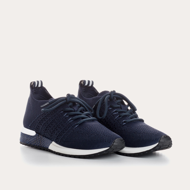 Baskets pour femme à lacets en lycra kaki