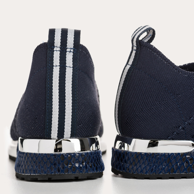 Baskets pour femme à lacets en lycra kaki