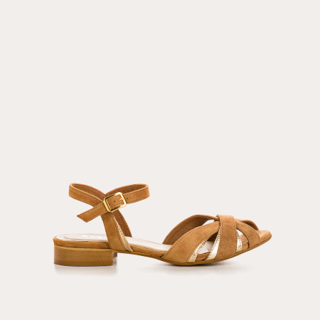 Sandals Palma leather velvet shine - elegance & comfort | Reqins