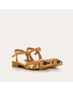 Sandals Palma leather velvet shine - elegance & comfort | Reqins