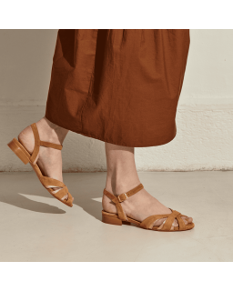 Sandals Palma leather velvet shine - elegance & comfort | Reqins