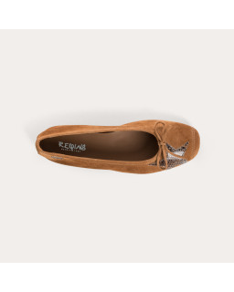Ballerinas hello velvet leather Python | Reqins