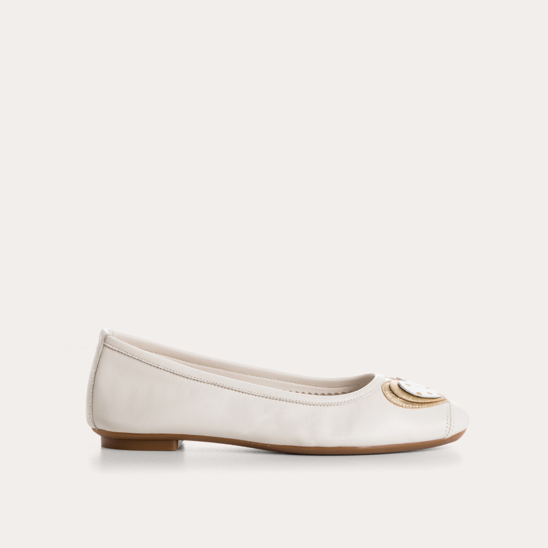BALLERINES HOLOVE CUIR ET MOTIF POIS
