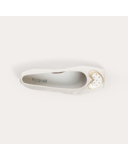 BALLERINES HOLOVE CUIR ET MOTIF POIS