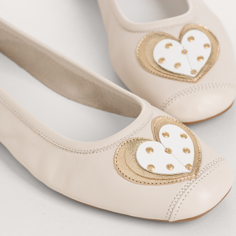 Ballerinas Holove leather and pea pattern