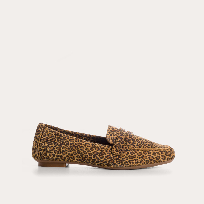 Hema leather moccasins Mini Leopard